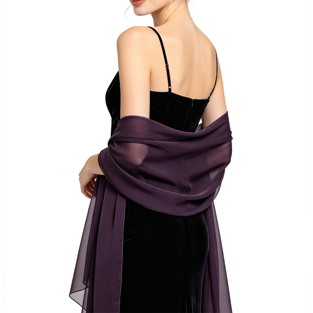 Damen-Abendschal Leichter durchsichtiger Wickelschal für formelle Party Hochzeit Abschlussball Accessoire Elegantes Design Weicher Stoff