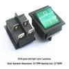 Rocker Power Reset Switch, 16A 250V, 4/6-Pin, 2/3-Position with Light, KCD4 Boat Shape