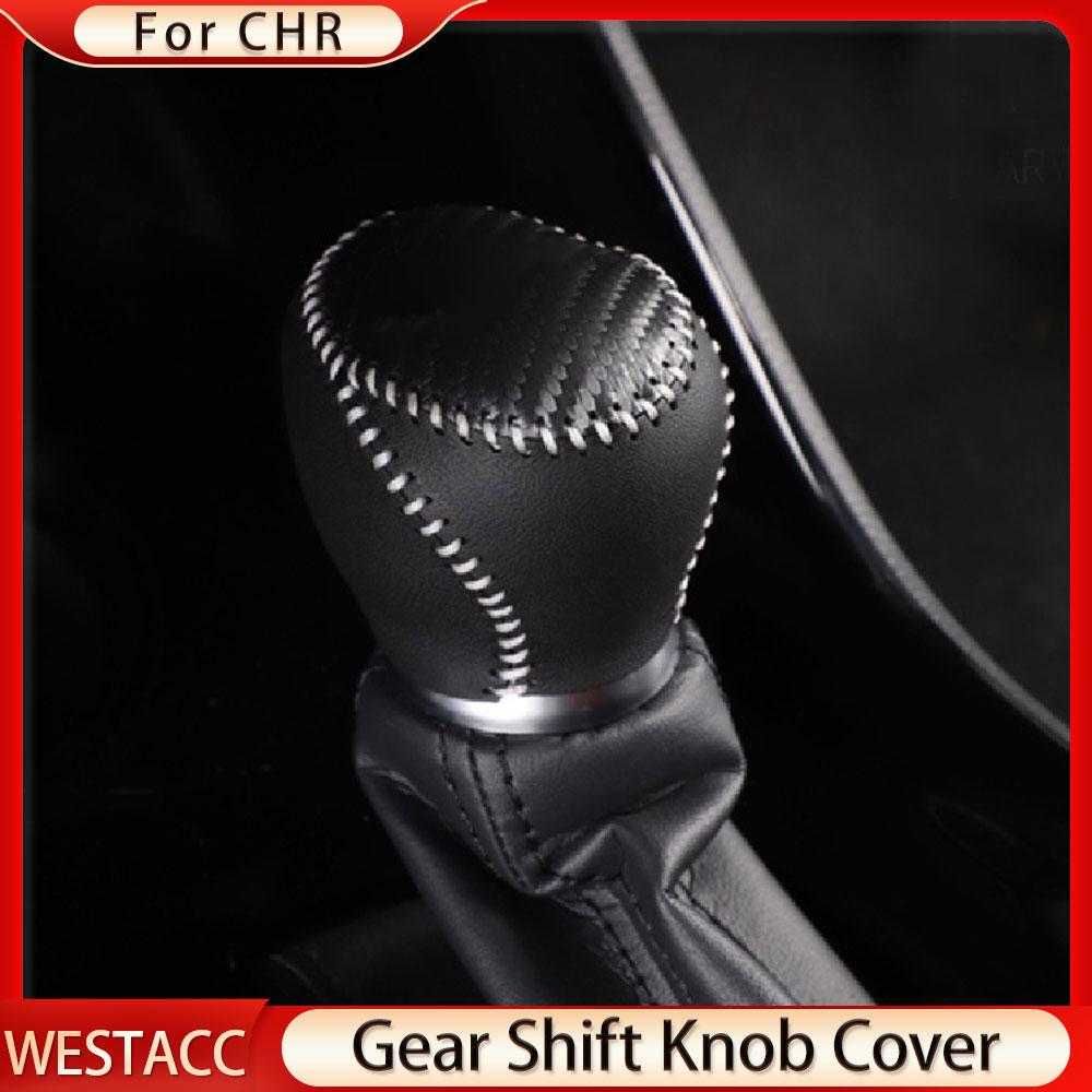 Capac butonului schimbătorului de viteze pentru mașină din piele naturală Maner schimbător de viteze pentru Toyota CHR C-HR C HR 2016 - AT