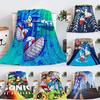 Entzückende Sonic Igel Plüsch Fleece Decke Für Kinder Perfekt Für Winterlichen Komfort