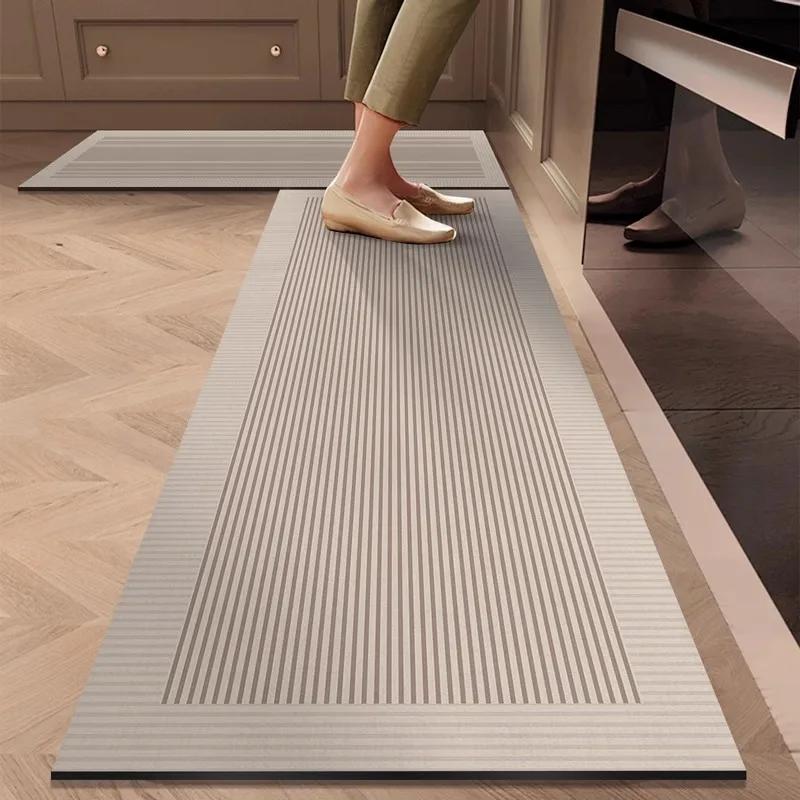 Modern Minimalist Kitchen Rug Non-Slip, Stain-Resistant Diatomaceous Earth Mat Absorbent Bathroom Door Mat Home Decor