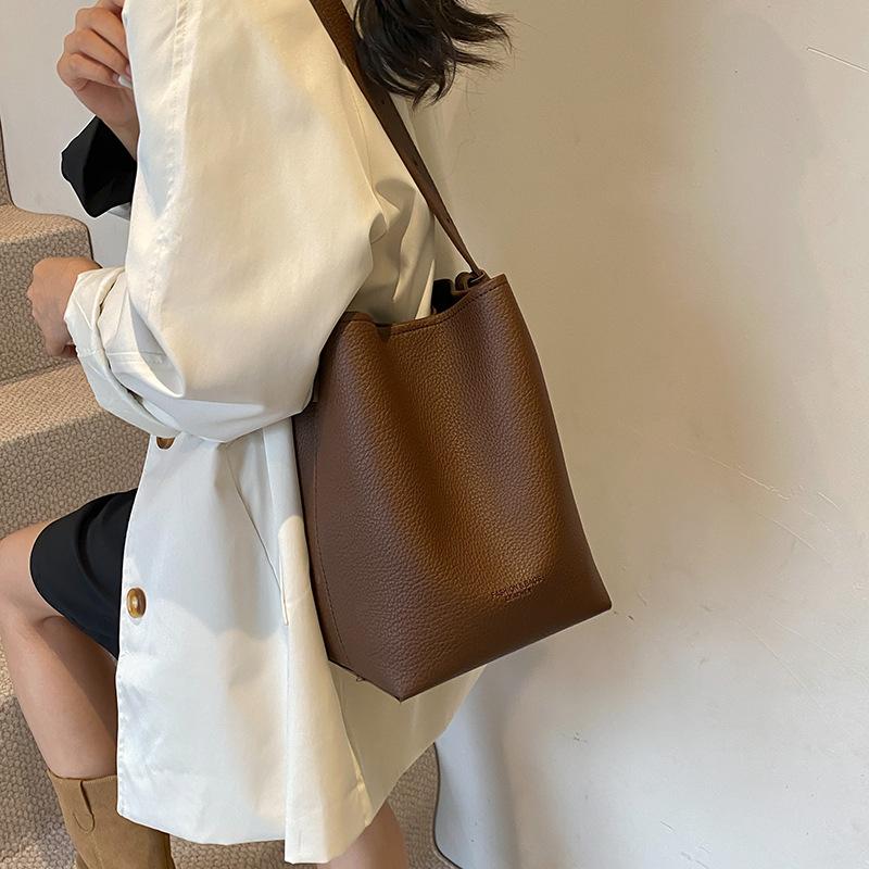 2025 Autumn New Style Fashion Mother and Child Two-piece Set Soft Bucket Bag Single Shoulder Oblique Span Women's Bag