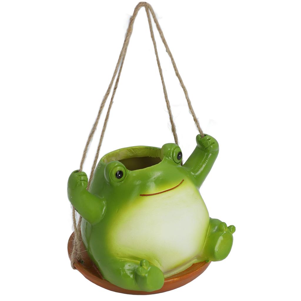 Frosch Übertopf Tierförmig Cartoon Sukkulenten Pflanztopf Gartendekoration mit Drainageloch für