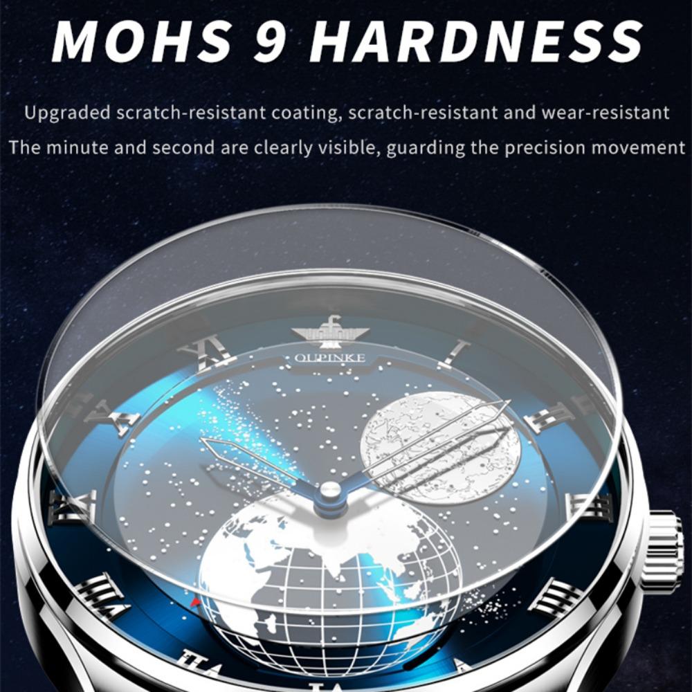OUPINKE Men's Watch Starry Sky Automatic Mechanical Watch Waterproof Men's Watch Men's Watch