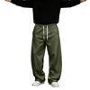 Herren - Gefütterte Jogginghose, Farbe Locker Geschnitten Gerade Beine mit Elastischem Bund für den Winter