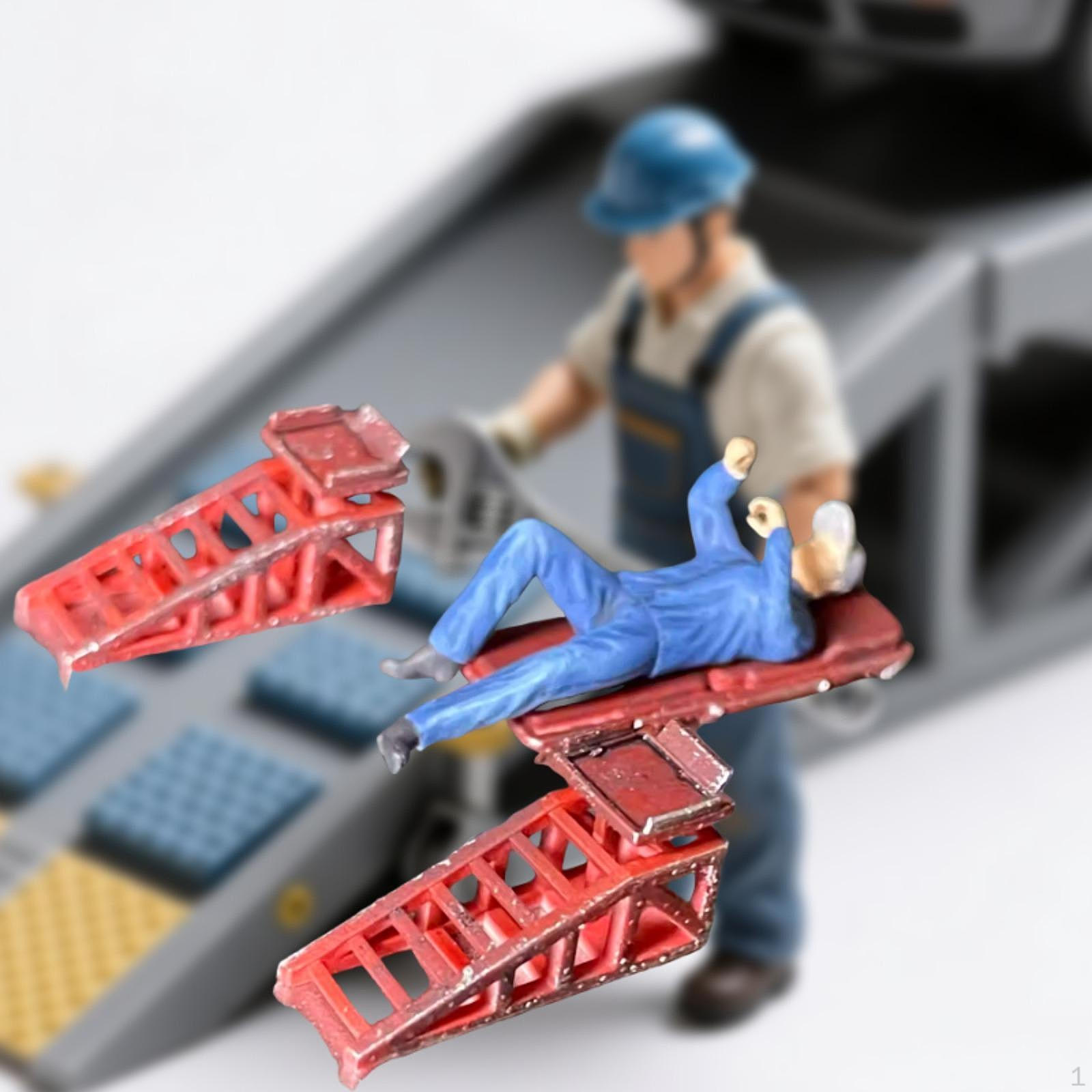 

1:64 Automobile Repairman Figure Display Ornament Mini Collection Miniature Sculpture for Vehicle style A
