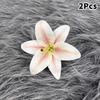 2Pcs Simulation Lily Hair Claw Ponytail Clip For Women Girls Cute Hairpin Large Hair Clip  Hair Accessories Gifts