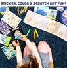 Bluey Ultimate Activity Backpack with 4 Sticker 4 Suction 4 Surprise Scratch 2 1 Roll of Coloring 4 Gifts for Kids 10+ Activities, Suncatchers, Cups,