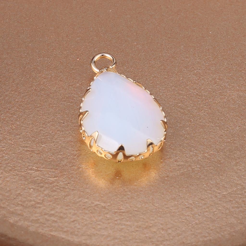 2 Stücke Naturstein Kleine Anhänger Tropfenförmigen Facettierten Anhänger Für Schmuck Machen DIY Halskette Ohrringe Armband Zubehör