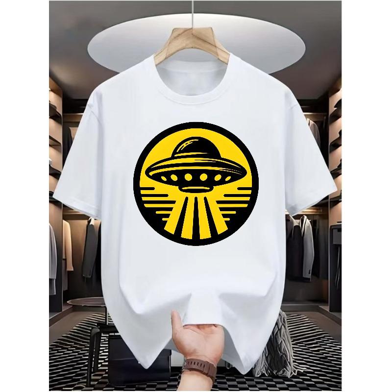 Men'S Casual Digital Print T-Shirt - Featuring a Round Neck, Street Hip-Hop Style, Summer European And American Fashion Trend, Sporty Vibe