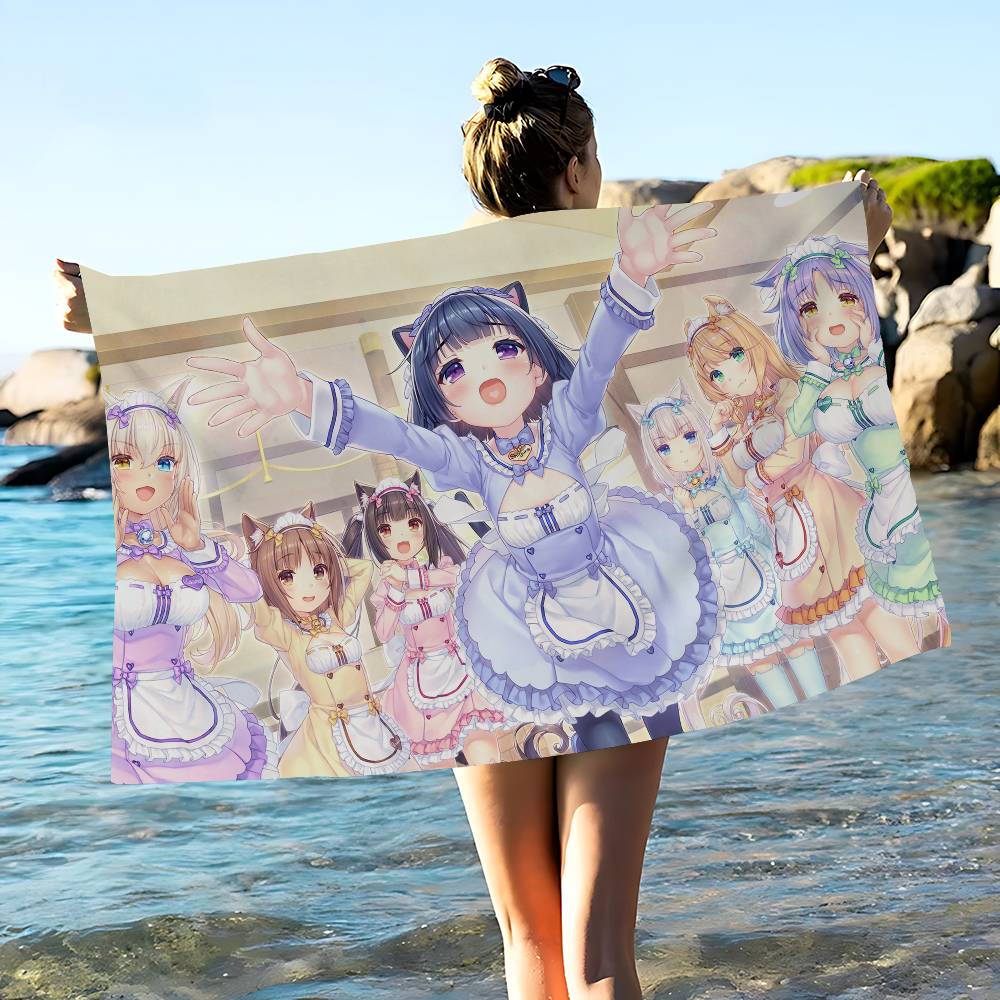 

Anime Nekoparas Big Microfiber Beach Towels Quick Dry Towel Sand Beach Towels Pool Towel For Travel Swim Pool Yoga W30*H60(CM)
