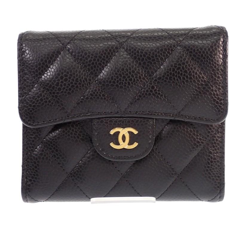 CHANEL  AP0231_Y01864_C3906 Tri-fold wallet black Women