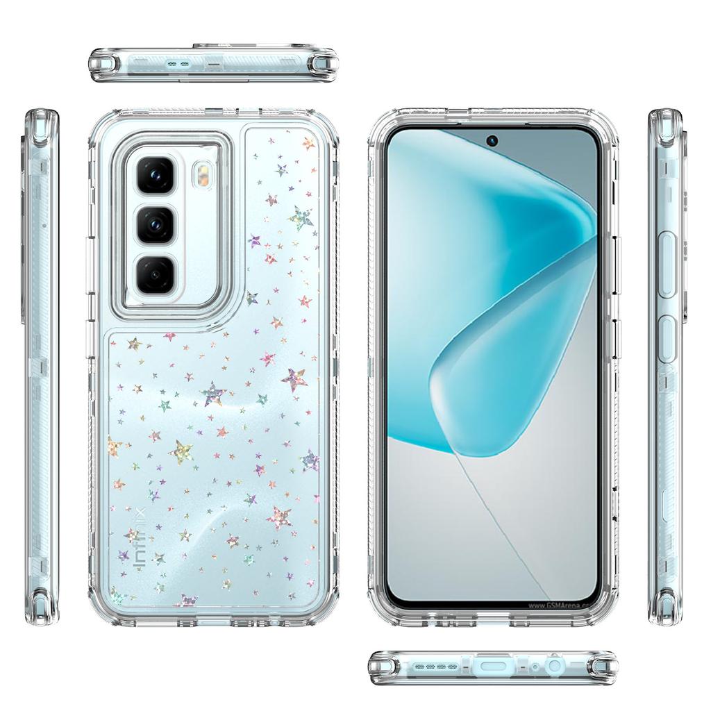 For Infinix Hot 50 Pro+ 4G Case Precise Cutouts Acrylic TPU Clear Phone Cover with Laser-printed Film