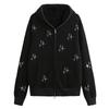 Lente en Herfst Dames Losse Top Ster Diamant Rits Hoodie