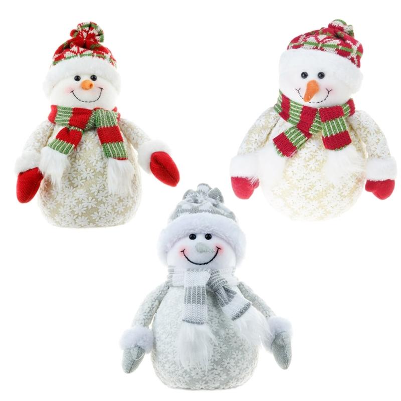 Toys Christmas Figurines Foam Snowman Ornaments Santa Claus Tree Statue Landscape Handicraft Shop Window Home Decoration
