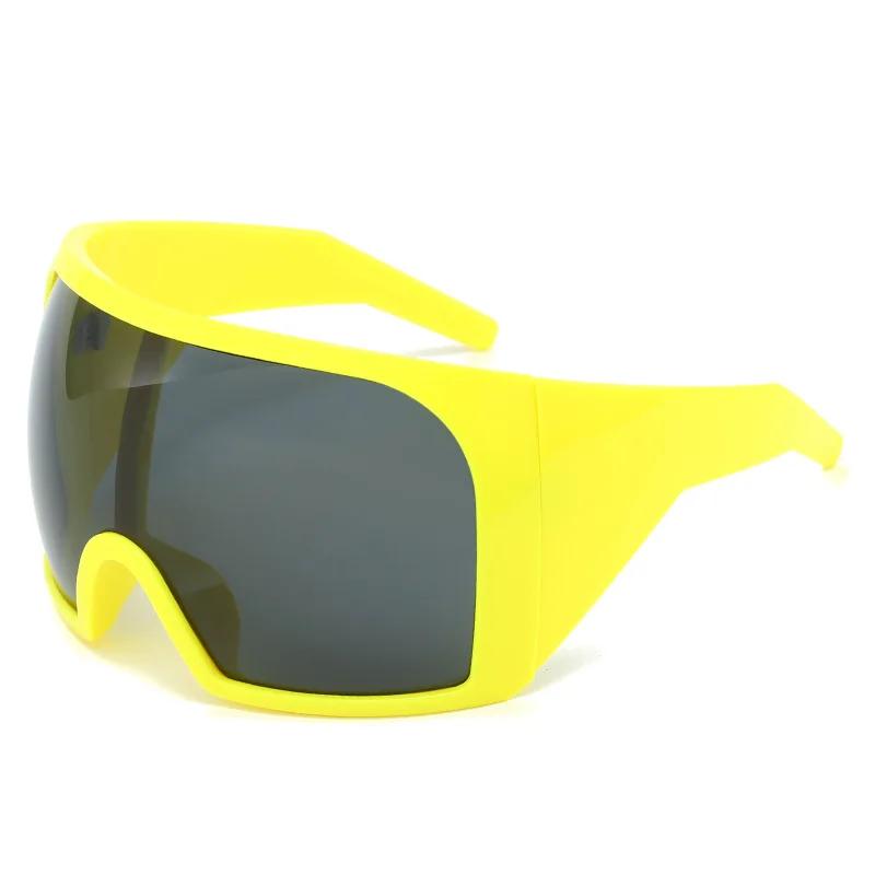 New Women Oversized Sunglasses Men Wrap Anti Wind Large Shades Futuristic Y2K Glasses Uv400 Cycling Eyewear