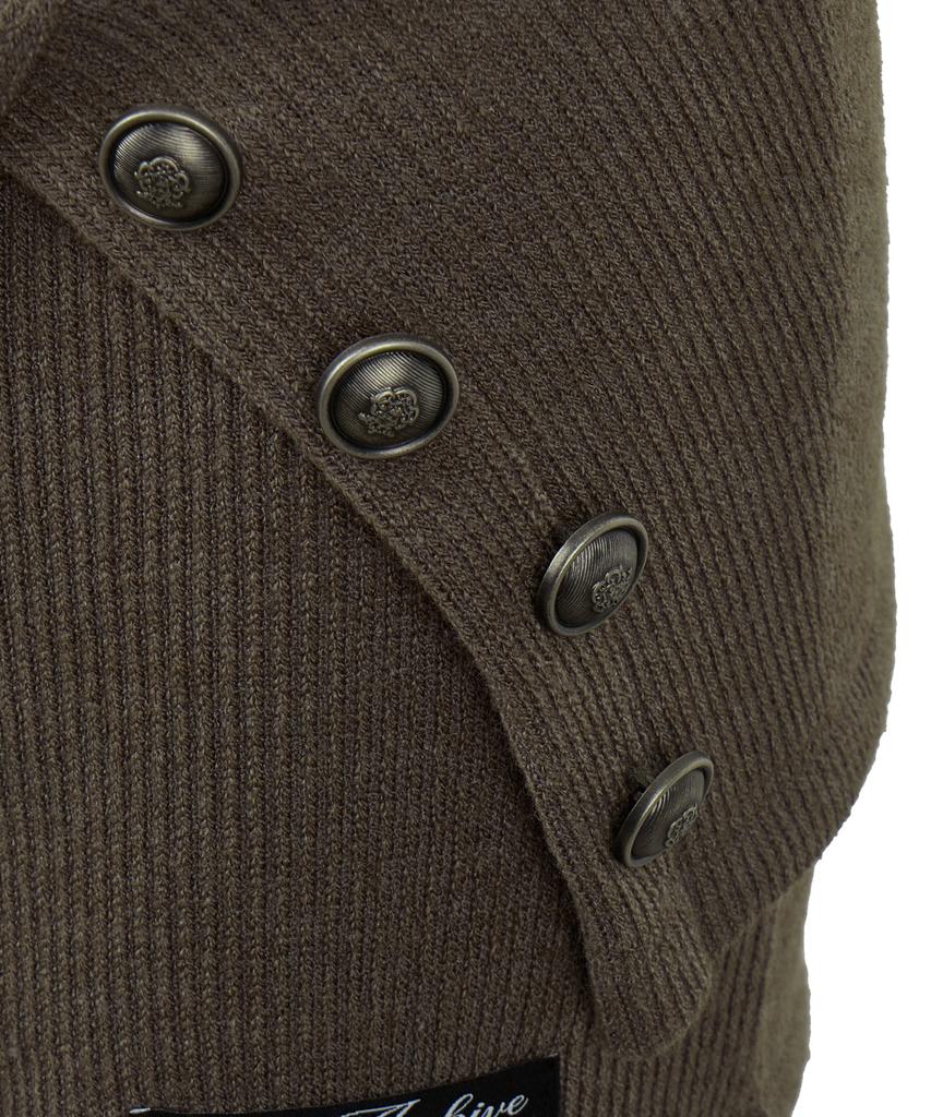 GILAARCHIVE 4-Button Knit Shorts_Khaki