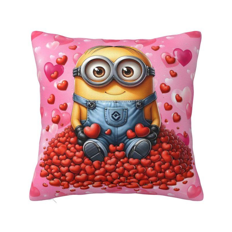

Custom The Rise Of Gru Minions Film Pillow Covers for Living Room Anime Cute Cartoon Luxury Cushion Cover Square Pillowcase 20x20Inch