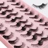 20 Pairs Of Oblique Flying Fox Eyes Large-Capacity Mixed False Eyelashes Natural Thick Simulated Eyelashes