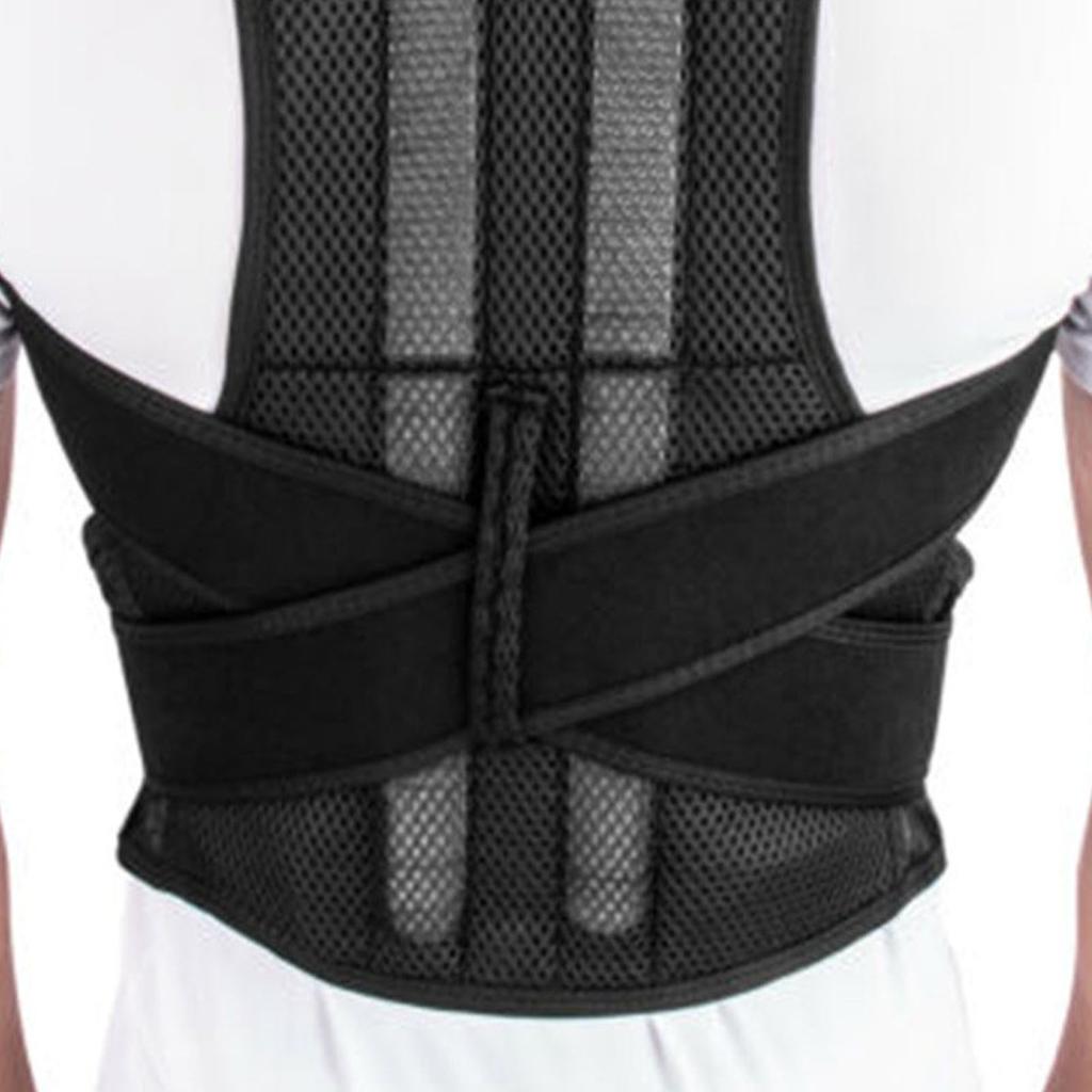 Posture Corrector Lightweight Breathable Back Brace Back Straightener for Women Men Black XL