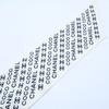 Chanel Excellent Condition 25 Stainless Steel Silk CC Logos Twilly Scarf whiteUsed