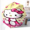 Hello Kitty,Hearts Automatic Folding Umbrella-Simple 8-Rib Design, Bright Cartoon Pattern, Durable Iron Frame, Suitable For Travel, Outdoor,