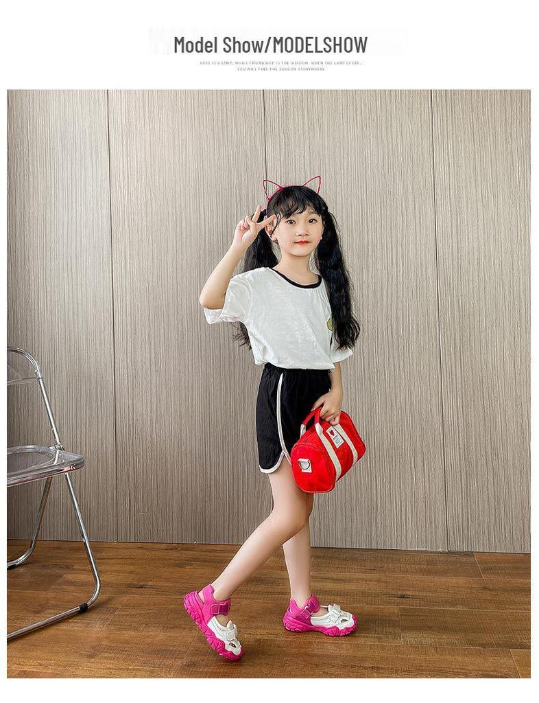 2026 Girls' Breathable Mesh Sport Sandals - Hollowed-Out Summer Shoes for Kids