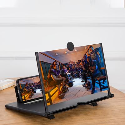 Support d'écran grossissant HD pour téléphones, Support de téléphone Adaptateur pour tablette, Mains libres Respectueux des yeux Pliable Portable, Support réglable, Conception compacte