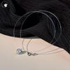 Tears Necklace for 925 Transparent Choice of Sizes Sparkles That Float On Your Perfect As a Comes with Gift Box [Uruhashi] Mermaid's Women, Zirconia,
