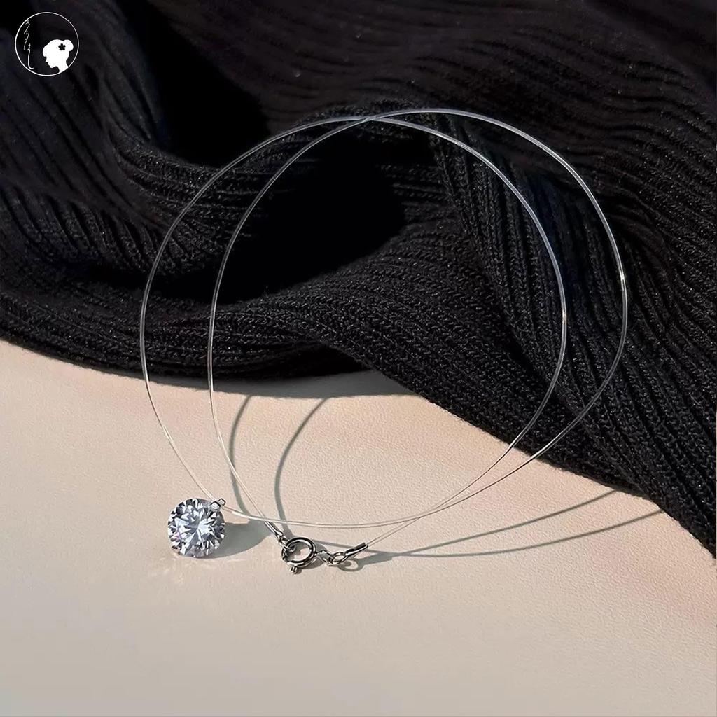Tears Necklace for 925 Transparent Choice of Sizes Sparkles That Float On Your Perfect As a Comes with Gift Box [Uruhashi] Mermaid's Women, Zirconia,