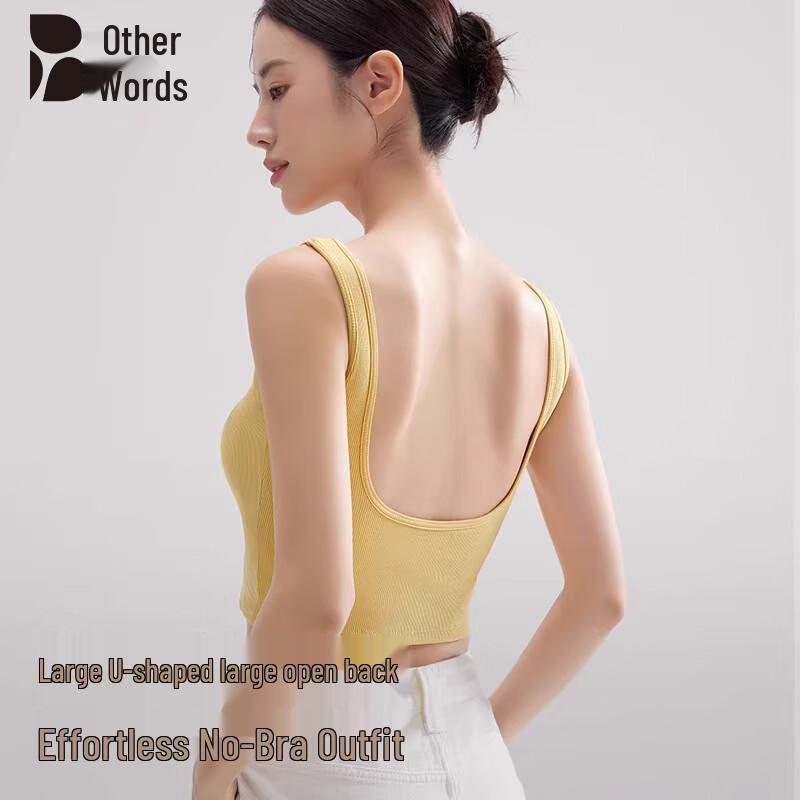 

Women s Square Neck Padded U-Back Camisole Top M