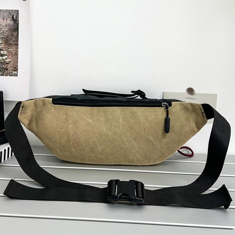 Men's Outdoor Travel Chest Bag Multi-functional Tooling Style Sports Cycling Crossbody Bag Large-capacity Multi-pocket Buckle Portable Chest Bag