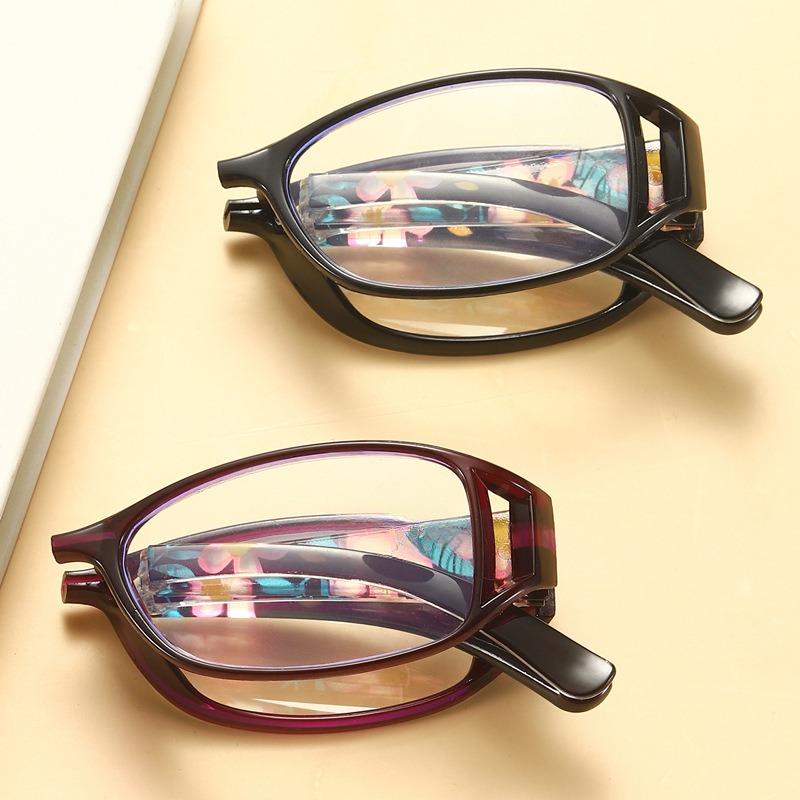 Fashion Printing Folding Reading Glasses Women Men Anti-Blue Light Portable Magnifying Presbyopia Eyeglasses