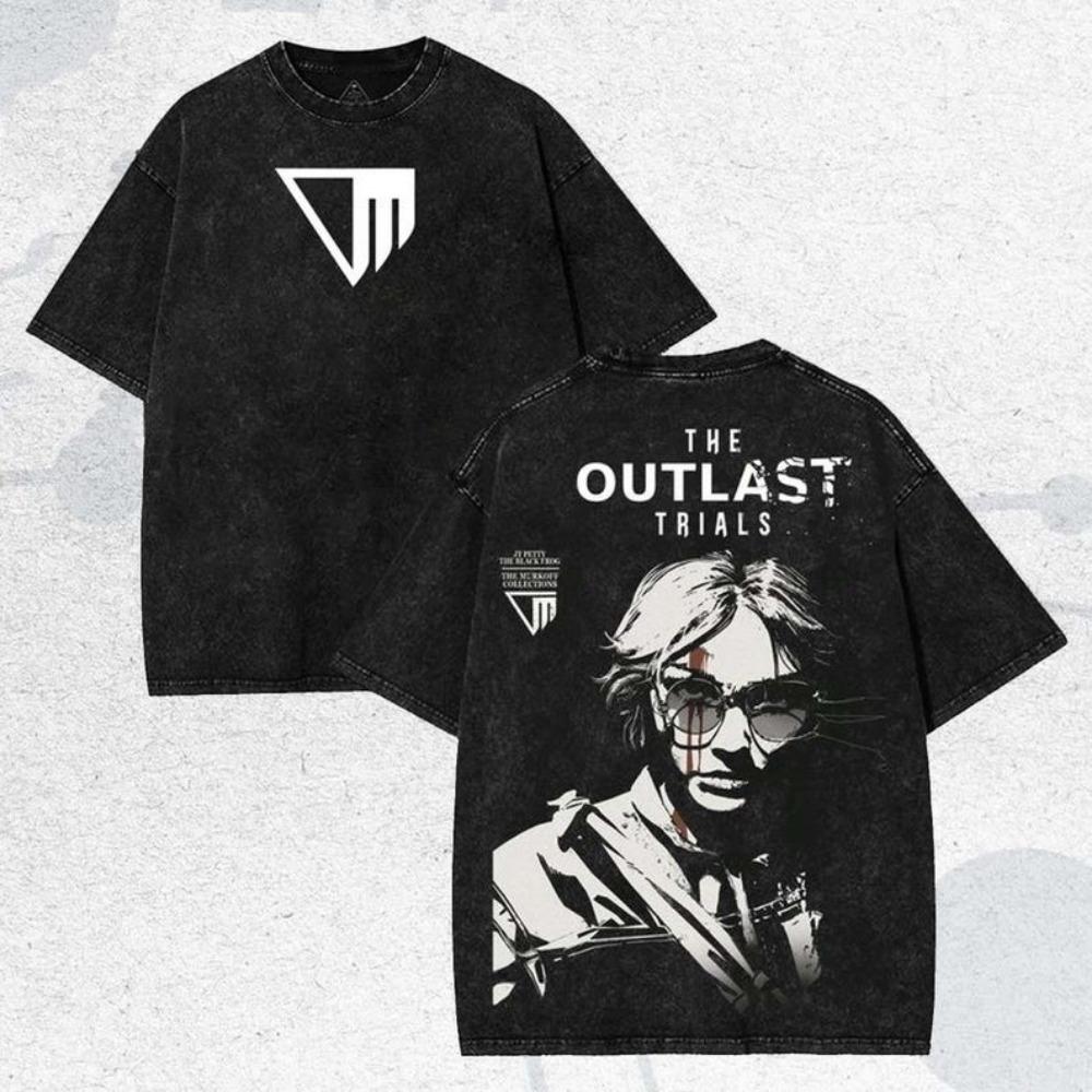 Koszulka Outlast Trials Washed Osobiste Ubrania Odpowiednie na Wszystkie Pory Roku Duży Rozmiar Unisex Streetwear Miękka