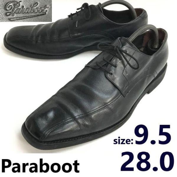 

Paraboot Genuine Leather Swirl Moc Shoes Black Size 9.5 28.0