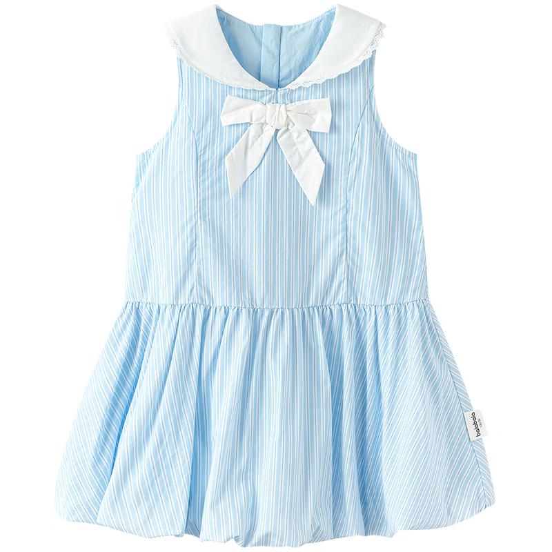 Balabala Girls 2026 Summer Sweet Bow Princess Dress 100