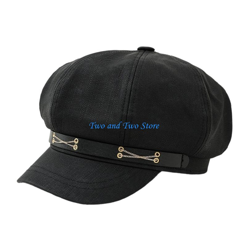 HX6F French Stylish Headwear Painter Hat Show Small Face Cabbie Hat