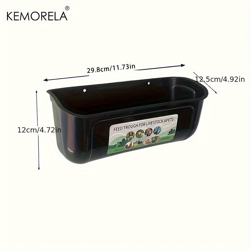 KEMORELA 1pc Large Hanging Chicken Feeder - Mess-Free Design for Farm Poultry Ducks Geese - Durable Fence-Mounted Spacious Basin