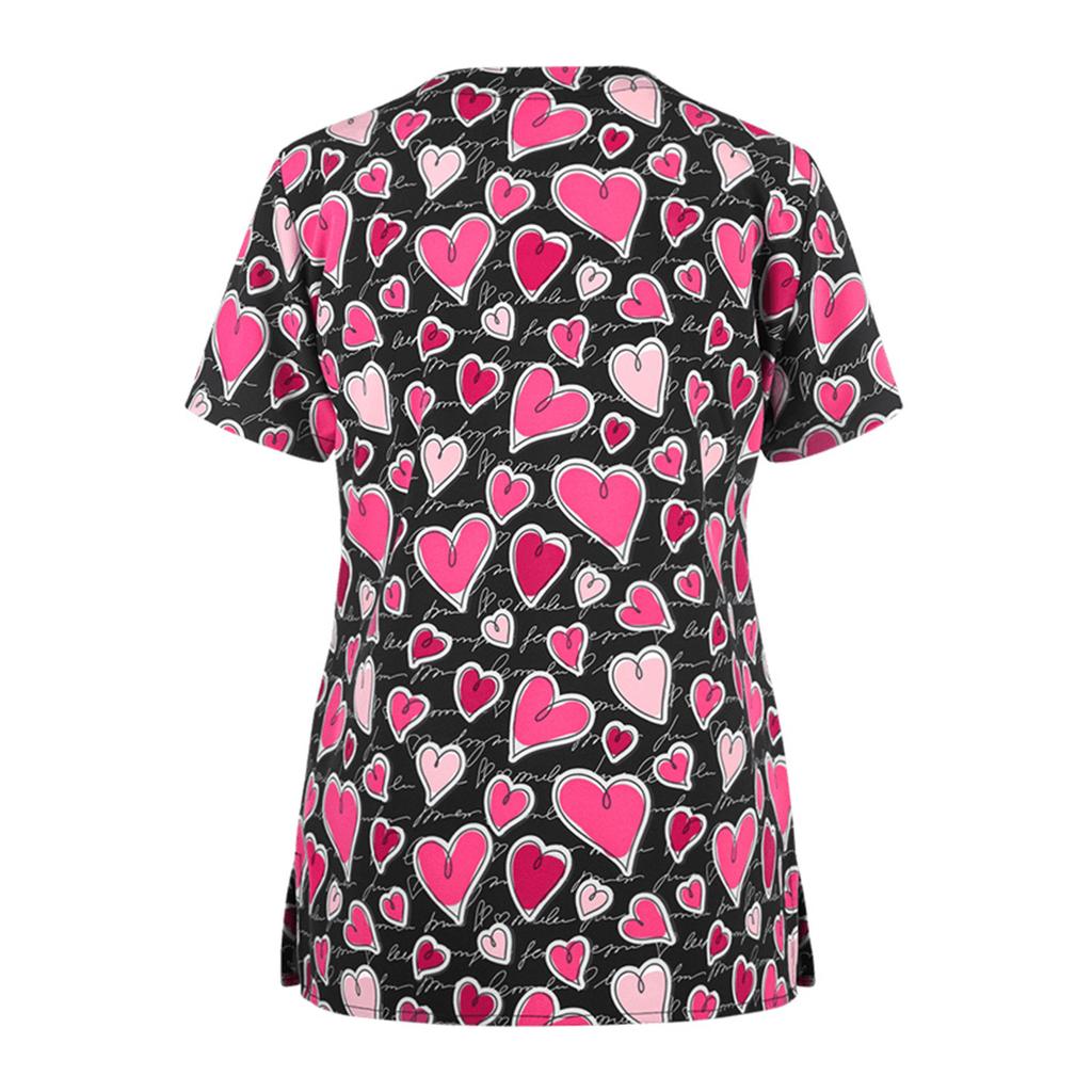 Women Short Sleeve V-neck Tops Working   Blouse