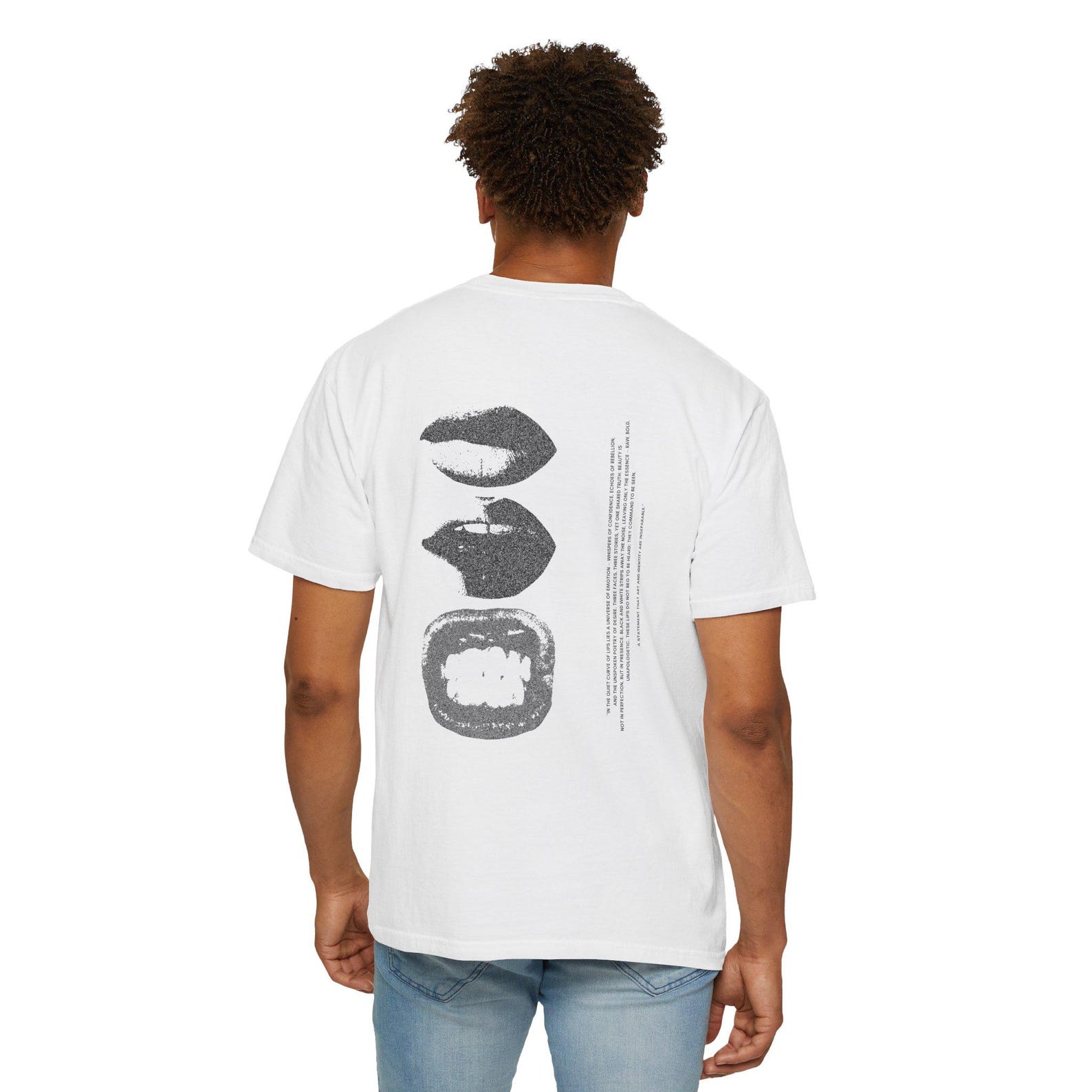 Minimal Lips Art T-Shirt – Abstract Face Graphic Tee, Modern Aesthetic Shirt, Contemporary Art Apparel 4XL