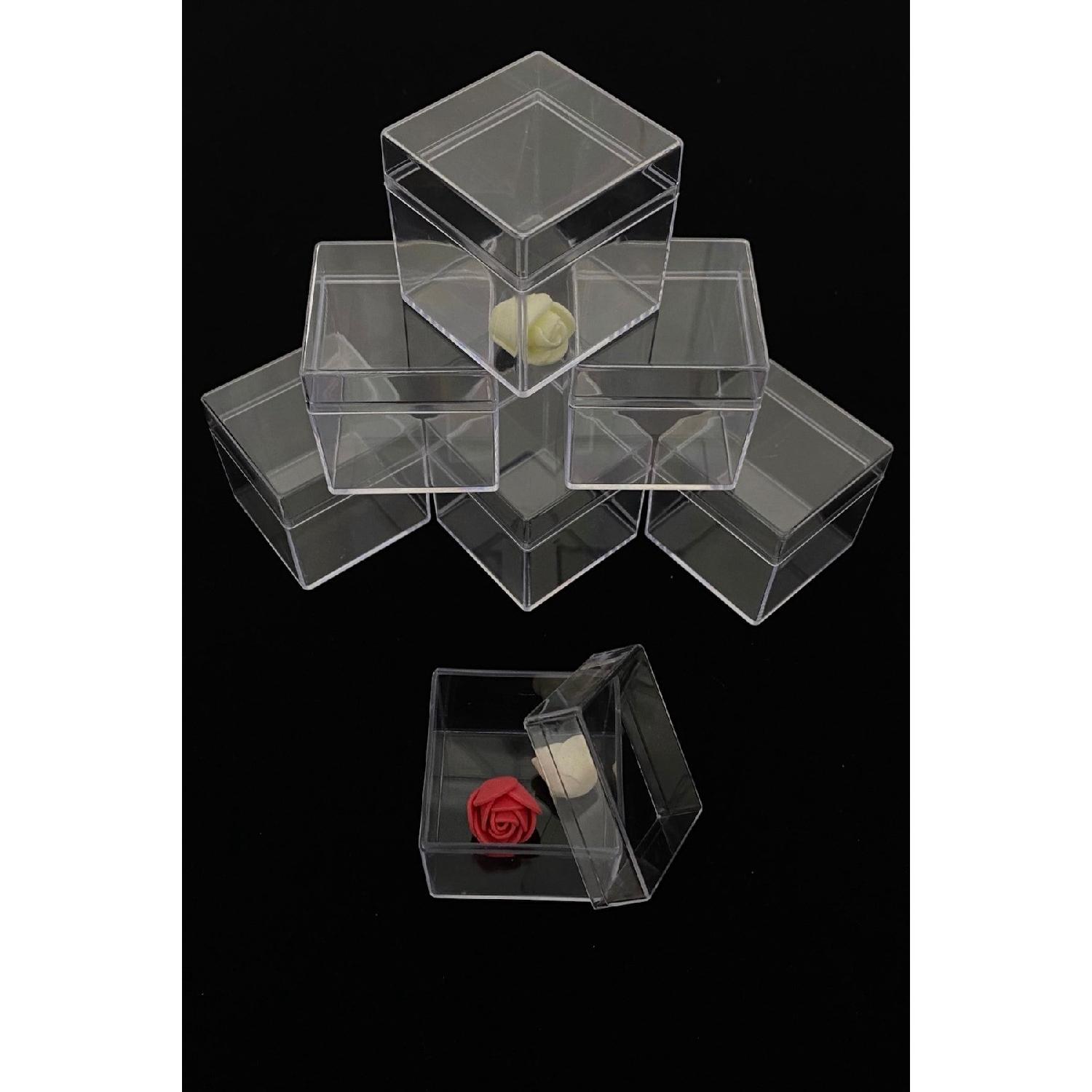 

Прозора коробка зі слюди, оргскло квадрат 5x5x5 см 12 шт