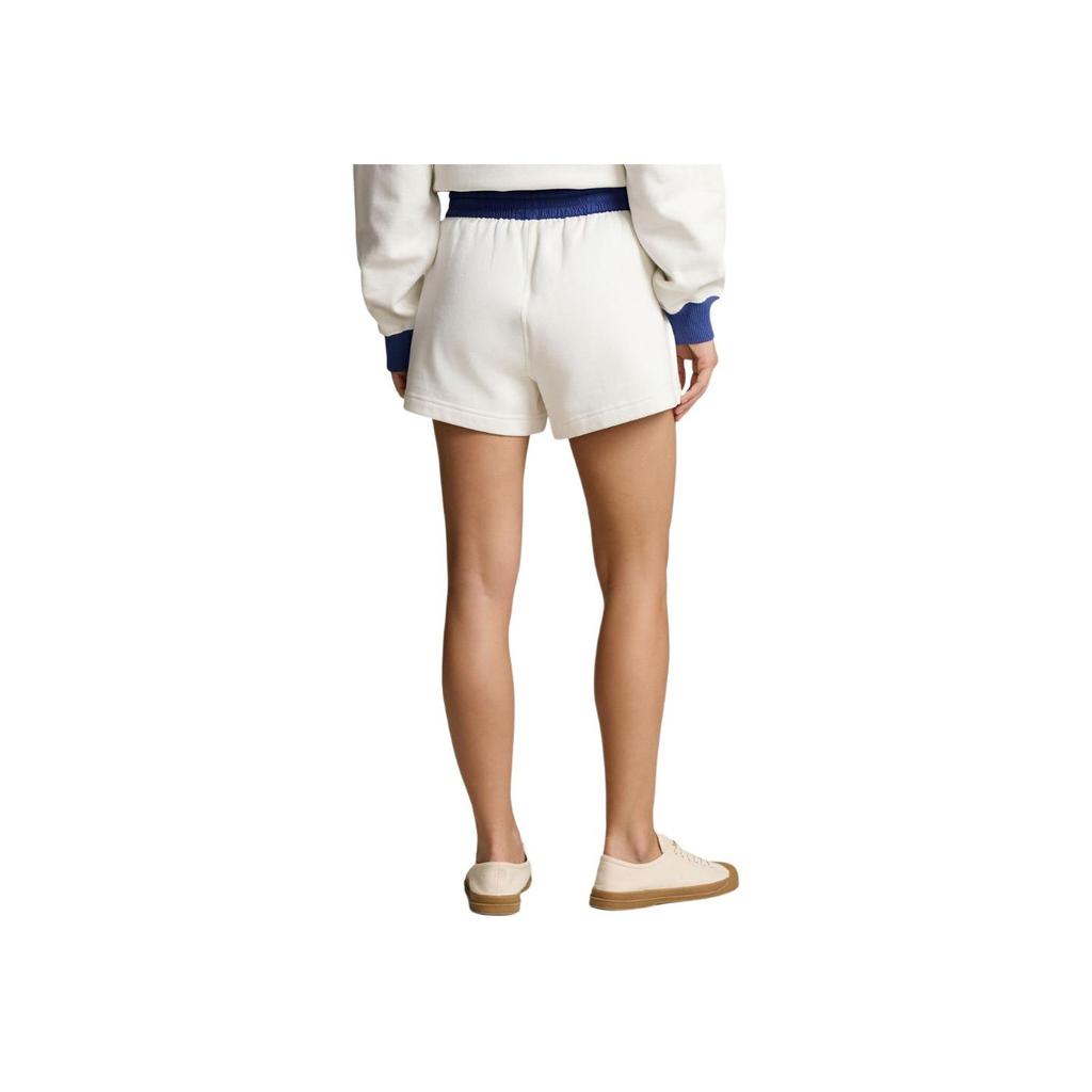 Polo Ralph Lauren Verão24 Estampa com Logo de Letras Cintura Média Cordão Shorts Casuais Shorts Femininos Branco 211935604-001