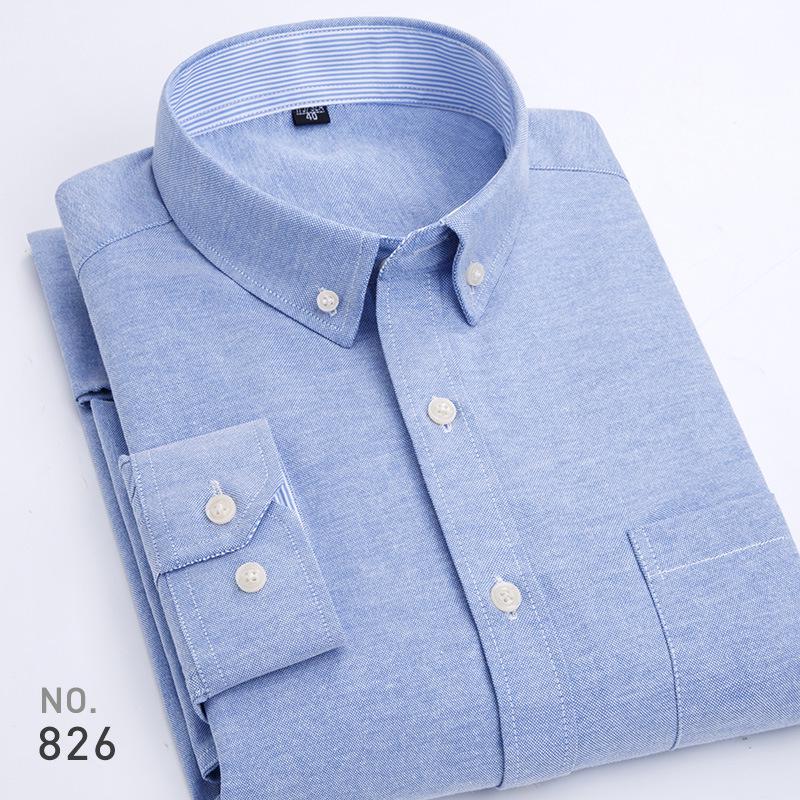 Trendy Korean-Style Striped Oxford Shirt for Young Men - Long & Short Sleeves Available