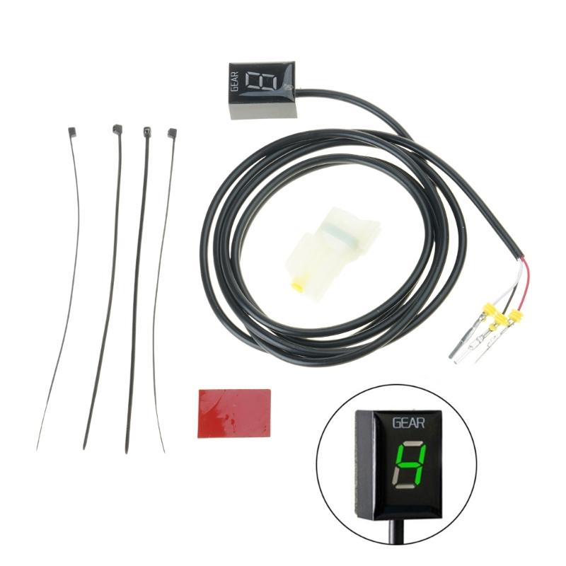

Light Weight Handlebar Speedometer Gear Indicator Speed Display for Motorbike зелений