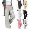 Womens Plus Size Loose Fit Wide Leg Pants Soft Stretch Waistband Casual Trousers Winter 2026