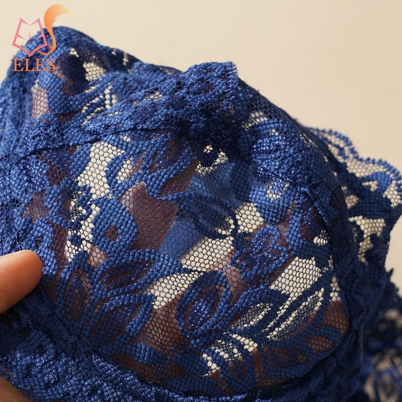 Thin Single-layer Transparent Sexy Bra Full Lace Steel Ring Unlined Bra Fresh Adjustment Plus Size Bra 34-40 Cup BC