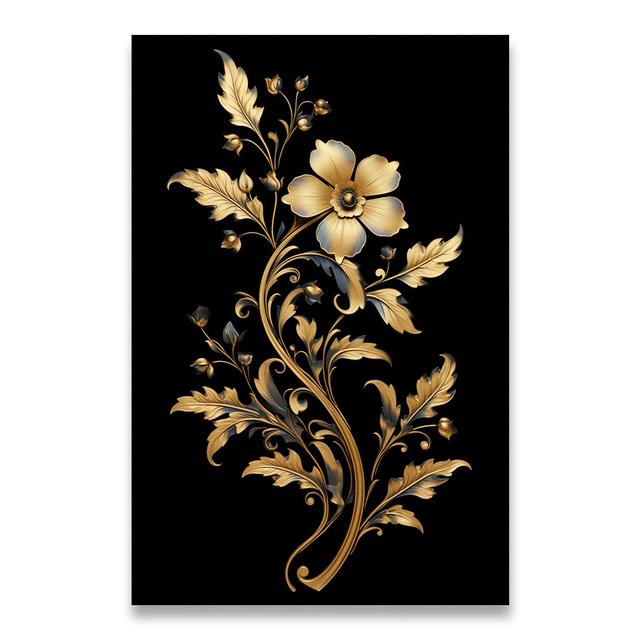 1pcs Canvas Painting Dark Golden Flower Wheat Canvas Painting Decorative Paintings Wall Decor Art Mural Wall Decoration for Home No Frame