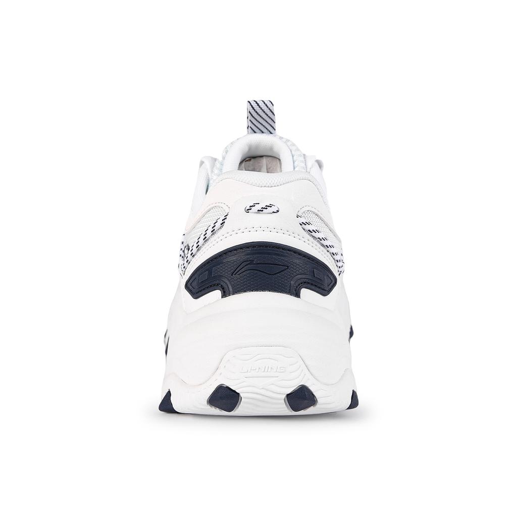 Li-Ning Classic Retro Comfortable Versatile Shock Absorbing Non-Slip Wear-Resistant Low-Top Casual Shoes Men Sneaker Standard-White AGCV399-1