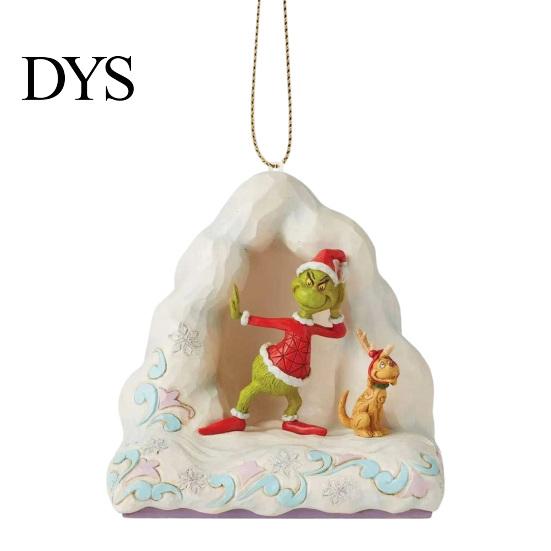 Christmas Tree Ornaments Green Elf Red Car Ornament, Acrylic Hanging Decor Holiday Party Supplies for Mirror, Funny Pendant, Home Decoration Favors