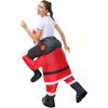 Inflatable Santa Claus Costume Adult, ride on elves Costume, Fancy Funny elves Costumes Christmas Halloween Blow up Costumes